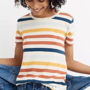 Madewell Lo-Fi Shrunken Tee in Jay Stripe